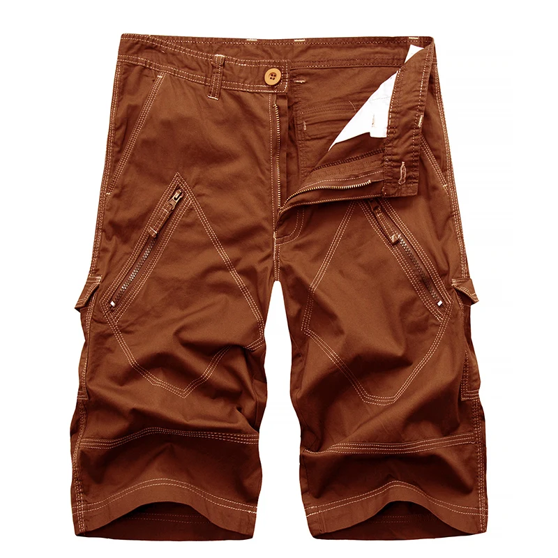 

2019 Summer Mens Cargo Shorts Cotton Solid Fashion Casual Bermuda Men's Shorts