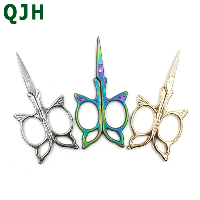 

Exquisite Butterfly Shape Embroidery Scissors Stainless Steel Vintage Mini Cross Stitch Tailor Shears,Multiple Uses Sewing Tools