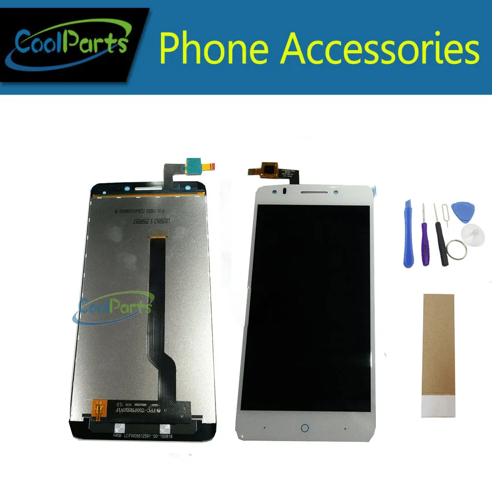 

1PC/Lot High Quality For ZTE Blade D Lux LCD Display and Touch Screen Digitizer Assembly Replacement Part White Color+Tape&Tool