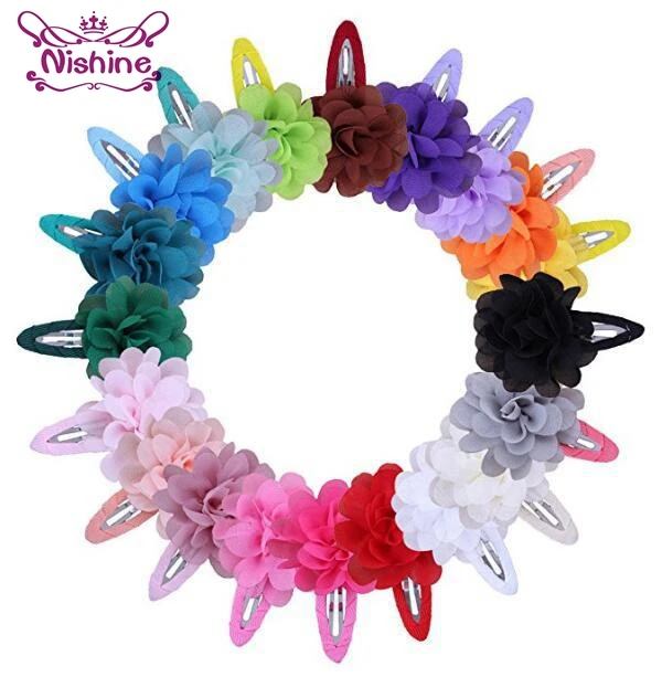 24 pcs Purple color Hair snap clips size 30 mm for toddler baby girl