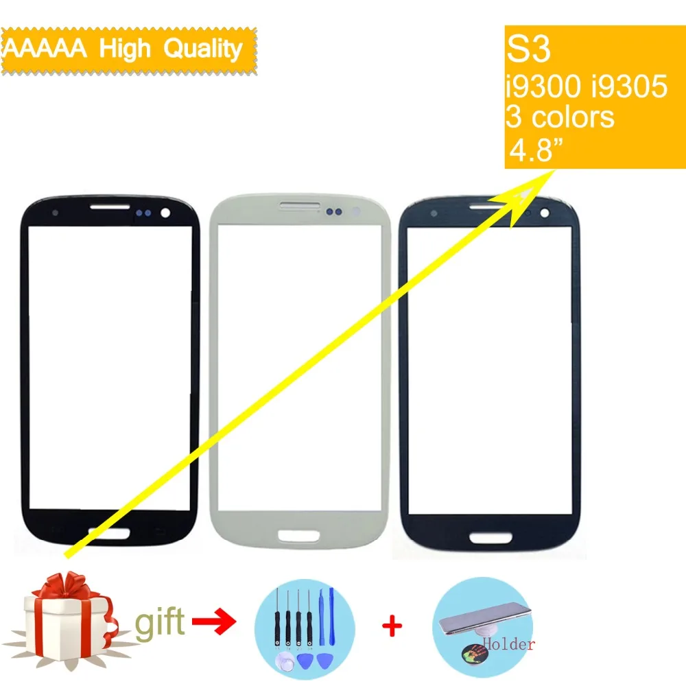 

S3 TouchScreen For Samsung Galaxy S III S3 GT-I9300 I9300 i747 i9305 Touch Screen Front Panel Glass Lens Outer NO LCD Display
