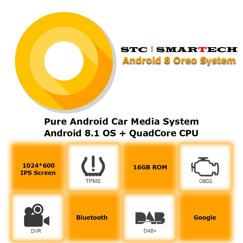 Cheap SMARTECH 2 Din Android 8.1 OS Car Radio GPS Navigation Head Unit for VW Volkswagen passat b6 golf 5 polo jetta Skoda Seat 6