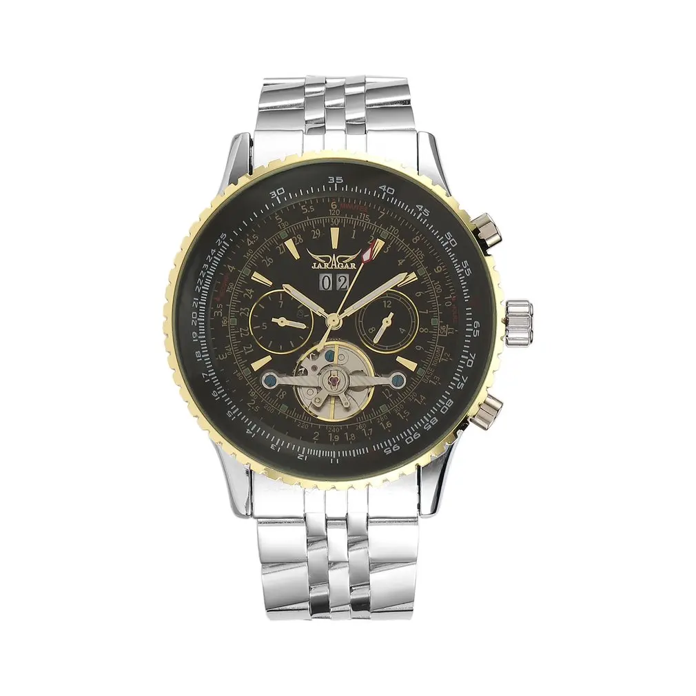 

Multifunctional Fully Automatic Mechanical Men's Watch Business Style Exquisite Hollow Out Big Watch Dial Display