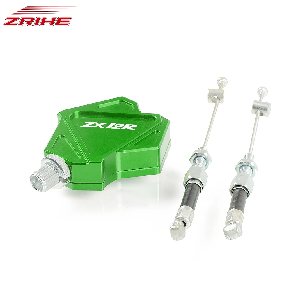 Для KAWASAKI ZX12R ZX 12R ZX 12 R 2000 2001 2002 2003 2004 аксессуары для мотоциклов трюк сцепления тяга трос рычаг простая система - Цвет: Green