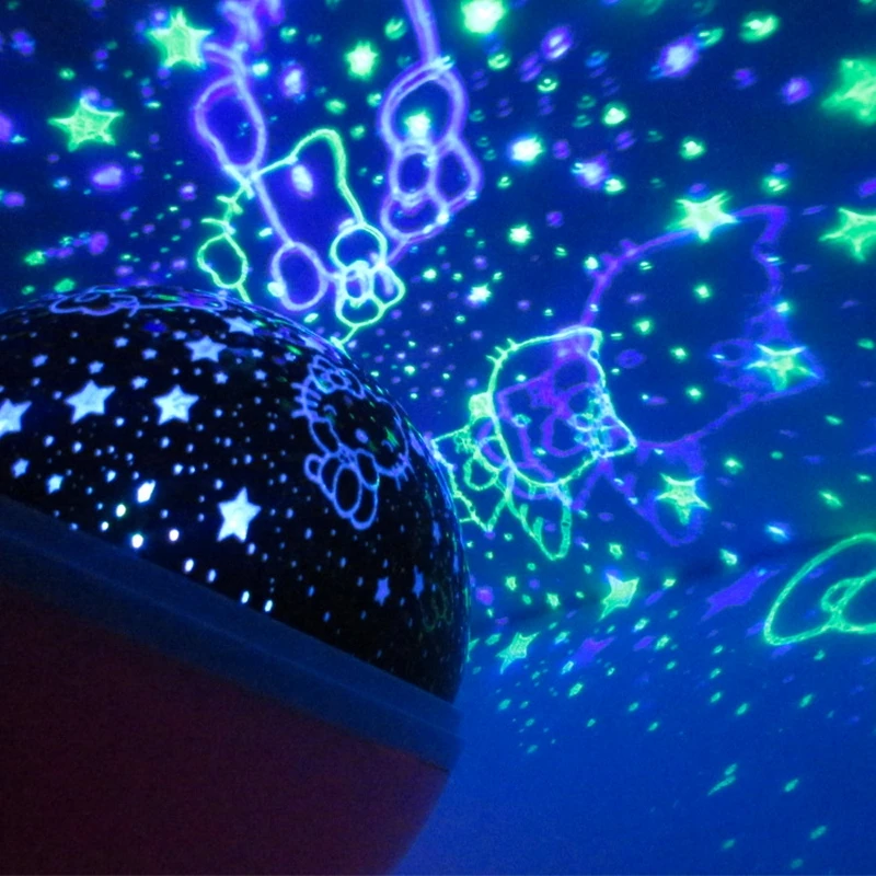 Вращающаяся Рождественская дождевая звезда лазерная проекционная лампа небо вращающаяся батарея ночник для детей Детская спальня Свадебная вечеринка