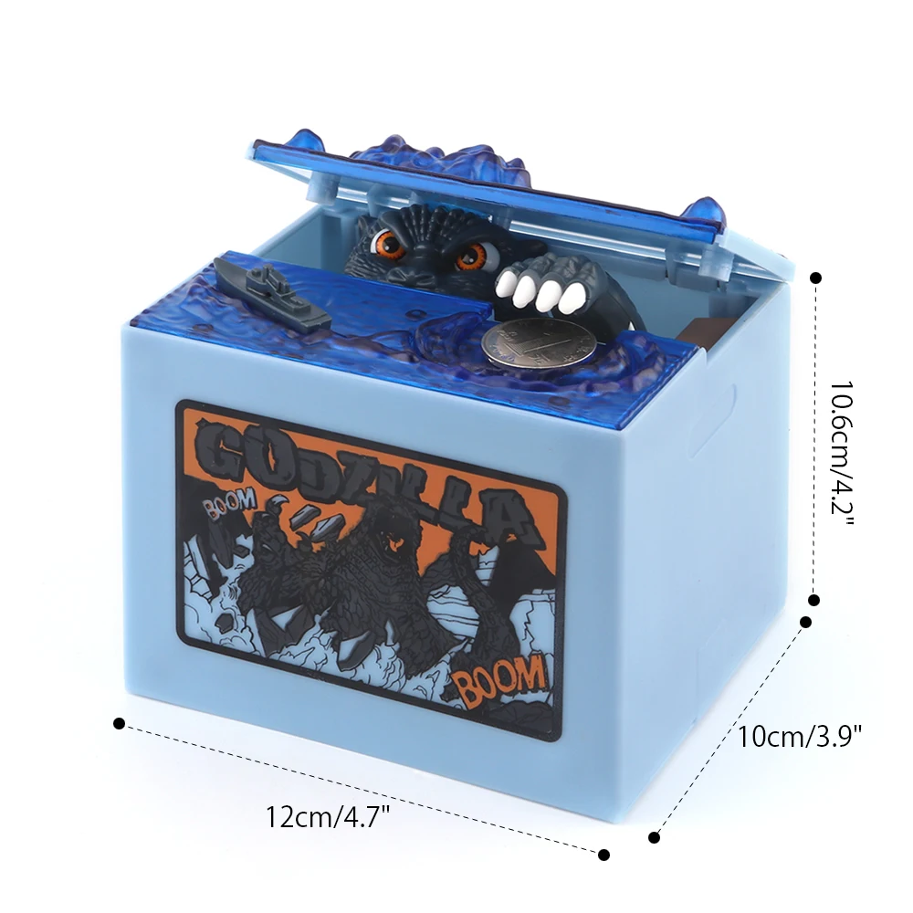 Новый Годзилла фильм музыкальный Монстр движущийся электронный монета денежная Копилка коробка для детей Детские игрушки Подарки