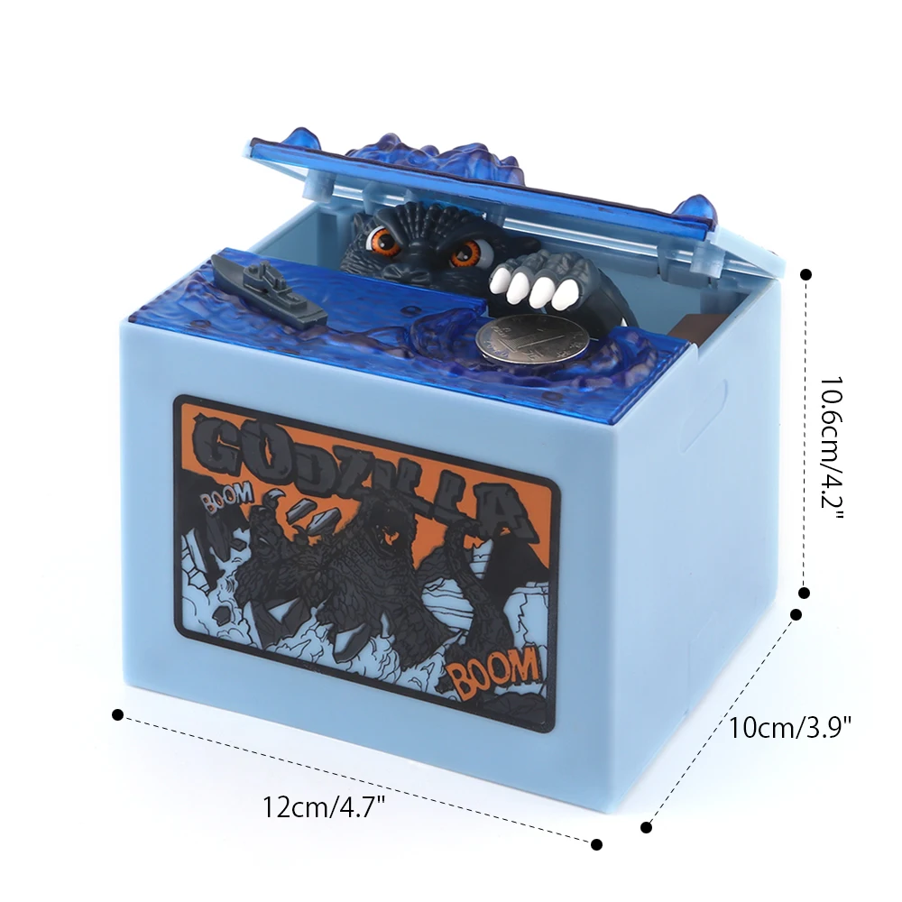 

New Godzilla Film Musical Monster Moving Electronic Coin Money Piggy Bank Box for Kids Children Toys Gifts