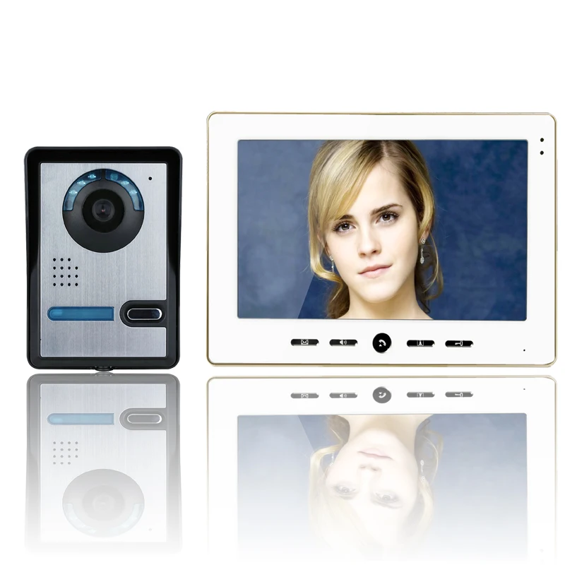 Бесплатная доставка 10 "дюймов видео-телефон двери Дверные звонки Домофон Kit 1-камера 1-монитор Ночное видение