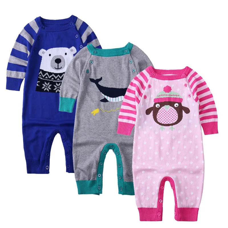 High Quality Baby Rompers Winter Cotton knitting baby Boys Girls Warm Clothes Kid Jumpsuit Children Outerwear Baby Wear