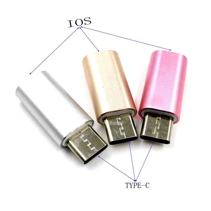 

5pcs Alloy USB Type-c Female To 8Pin Male Adapter USB Cable Converter Charging Data Sync Connector for IPhone 8 7 5 6S Plus IOS
