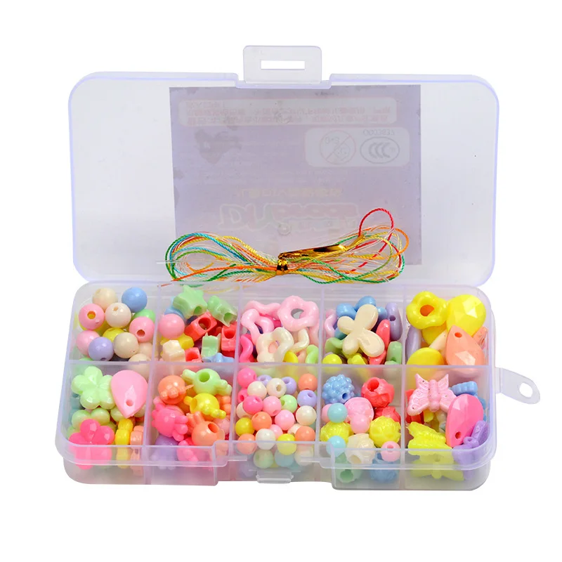 Diy 10 сеток конфетных цветов детские головоломки браслет геометрической формы игрушки для девочек Amblyopia одежда бусины Детские развивающие подарки