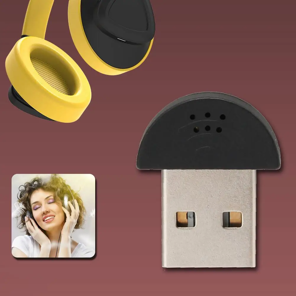 Мини USB микрофон для ПК компьютера ноутбука настольный аудиоадаптер USB2.0
