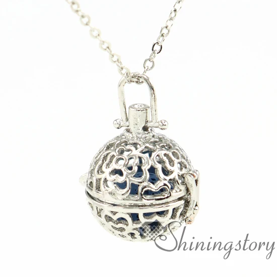 

ball openwork essential oil necklace essential oil jewelry wholesale perfume jewelry aromatherapy necklace wholesale metal volca