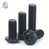 50Pcs M2 M2.5 M3 M4 ISO7380 Alloy Steel 10.9 Level Black Hexagon Socket Button Head Screw Furniture Mushroom Cap Hex Bolts HW041 ► Photo 1/3