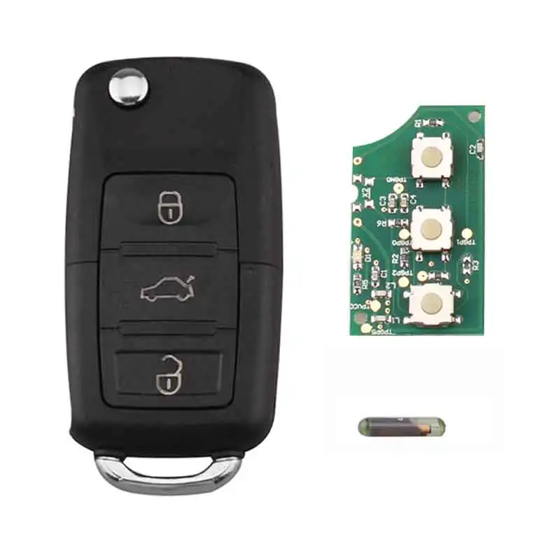 IZTOSS 3 Пуговицы 434 мГц 48 чип 1K0 959 753 г удаленный ключевой для Skoda Octavia 2004-2010 Ключи авто