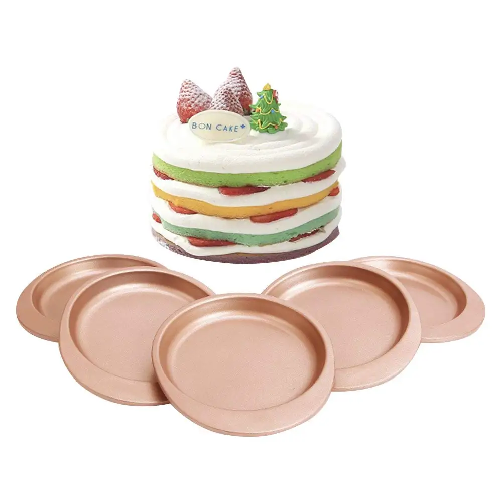 

MyLifeUNIT 5 piece Round Cake Pans Moulds Non Stick Cake Tins for Layers Cake