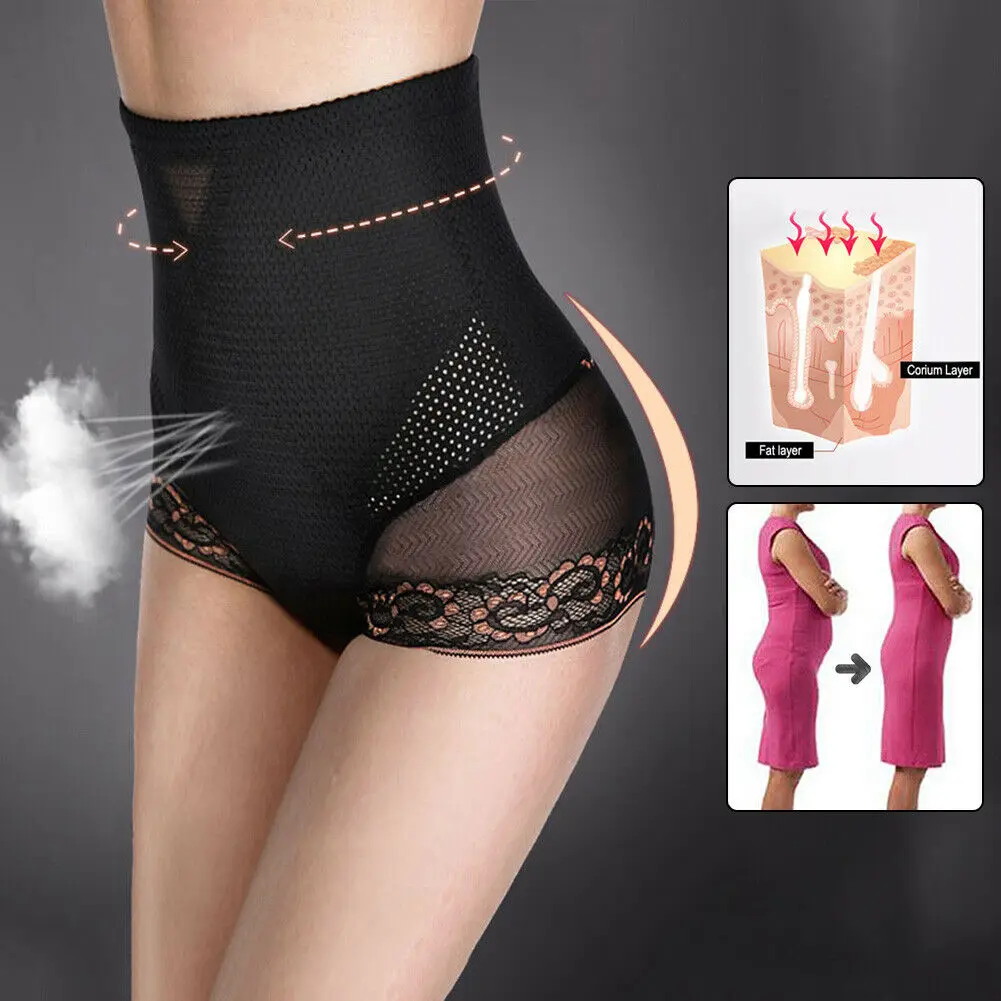 High Waist Belly Control Panty Hips Up Shapewear Breathable Postnatal Underwear Women GDD99