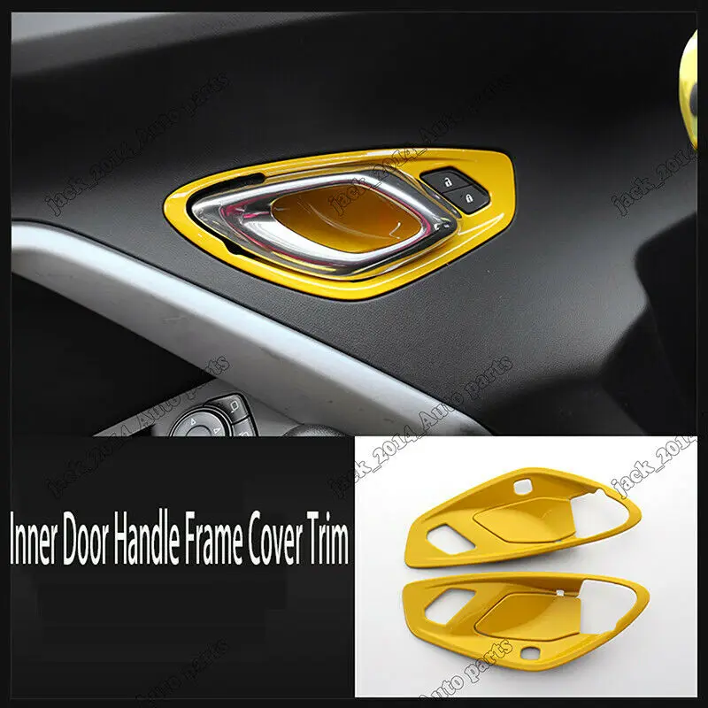 Нержавеющая желтого цвета для интерьера, с мелкими полосками отделка комплект 12 шт./компл. для Chevrolet Camaro