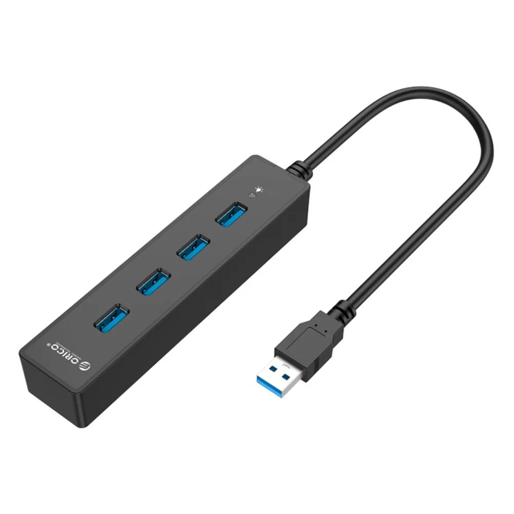 Super Speed 4 Port USB HUB 3.0 Portable OTG HUB USB Splitter with LED Lamp New for Apple Macbook Air Laptop PC Tablet