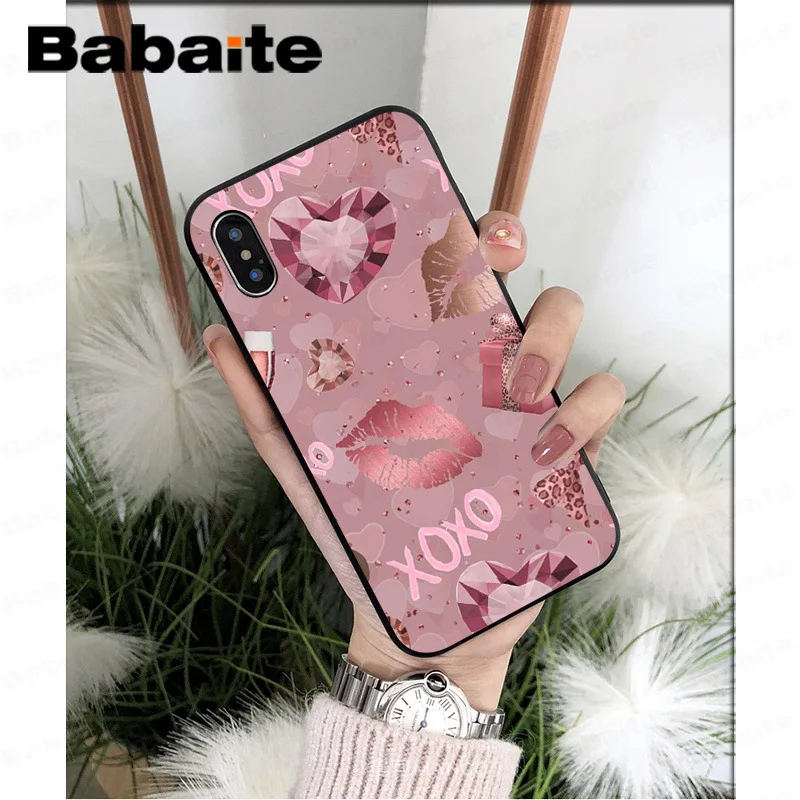 Babaite ресницы макияж губ ТПУ Мягкий силиконовый чехол для телефона чехол для iPhone 7X8 5 5Sx 6 7plus 8Plus XS MAX XR - Цвет: A7