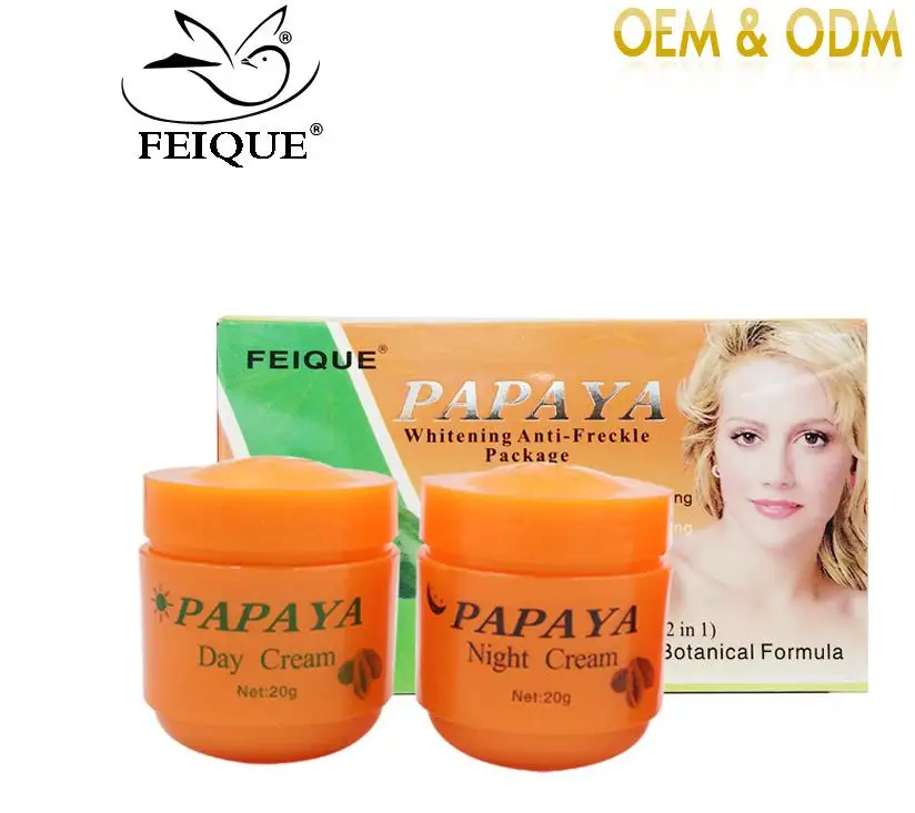 

Papaya WHITENINGOR BLACK SKIN REMOVE MELANIN YELLOW FRECKLE SPOTS CHLOASMA FACE CARE CREAM DESPECKLE AB SET
