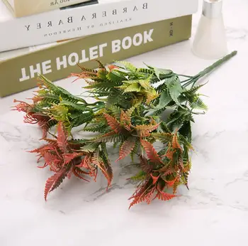 

5pcs Artificial Mimosa pudica Linn Branch Plant Wall For Flower Arrangement Props Wedding Bouquet Home Bar Hotel Decoration