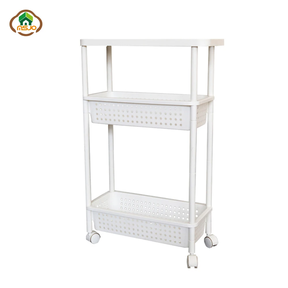 

Msjo Kitchen Storage Rack 360Degree Trolley Removable 3 Layers Bathroom Cosmetic Organizer Shelving Home Spice Jar Storage Shelf
