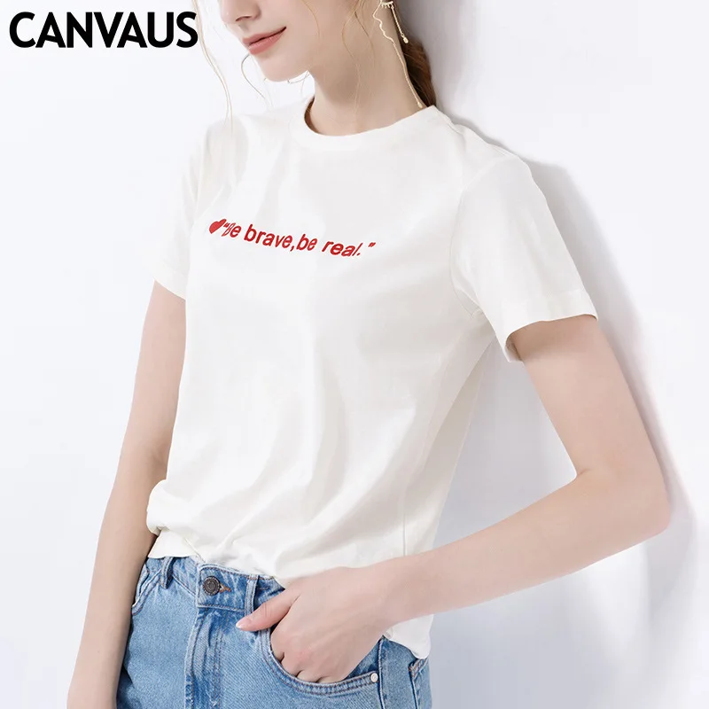 

2018 The new summer loose white letters printing round collar short sleeve joker cotton T-shirt women's wear top tees YM0181