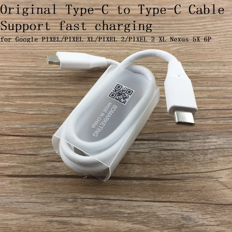 

Original For Google PIXEL/PIXEL XL/PIXEL 2 XL Nexus 5X 6P double TYPE-C TO USB-C 1m 3.3FT 3A Fast Quick Charge Data Line Cable