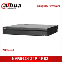 Dahua POE NVR NVR5424-24P-4KS2 24 канала 1.5U 24PoE 4K& H.265 Pro сетевой видеорегистратор