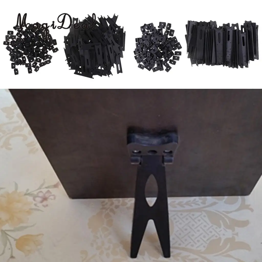 100pcs Frame Stands Frame Rack Supporter Picture Back Holder Black