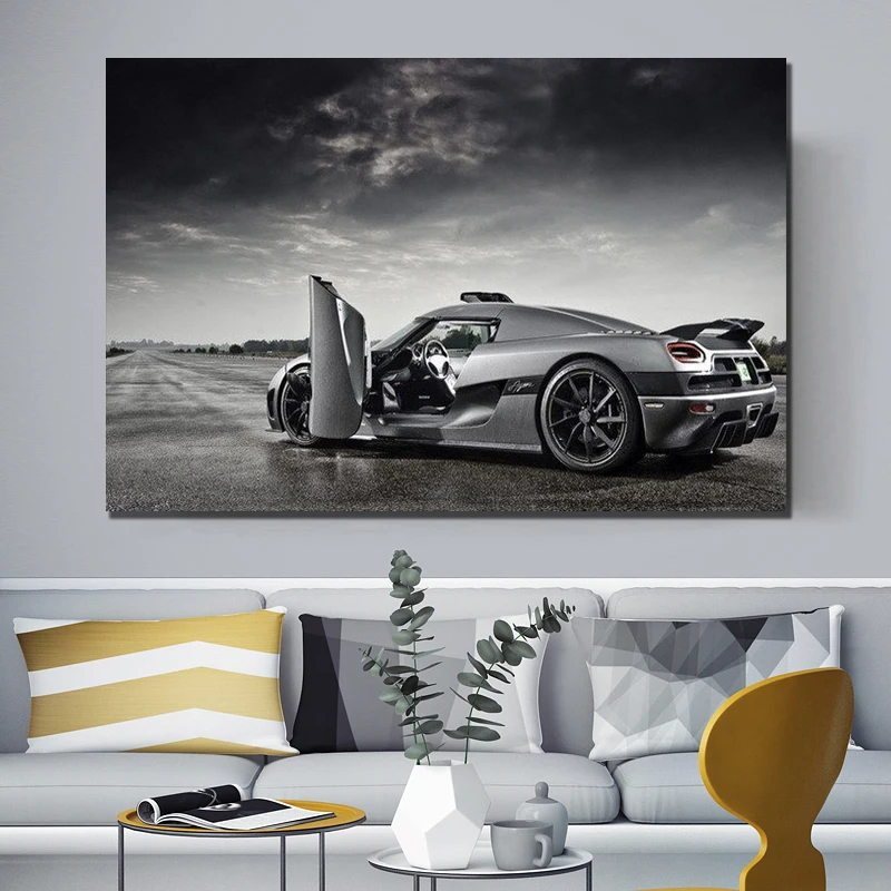 061 Koenigsegg-Car AB Высокопроизводительные спортивные автомобили Постер 22x14 дюймов | Дом