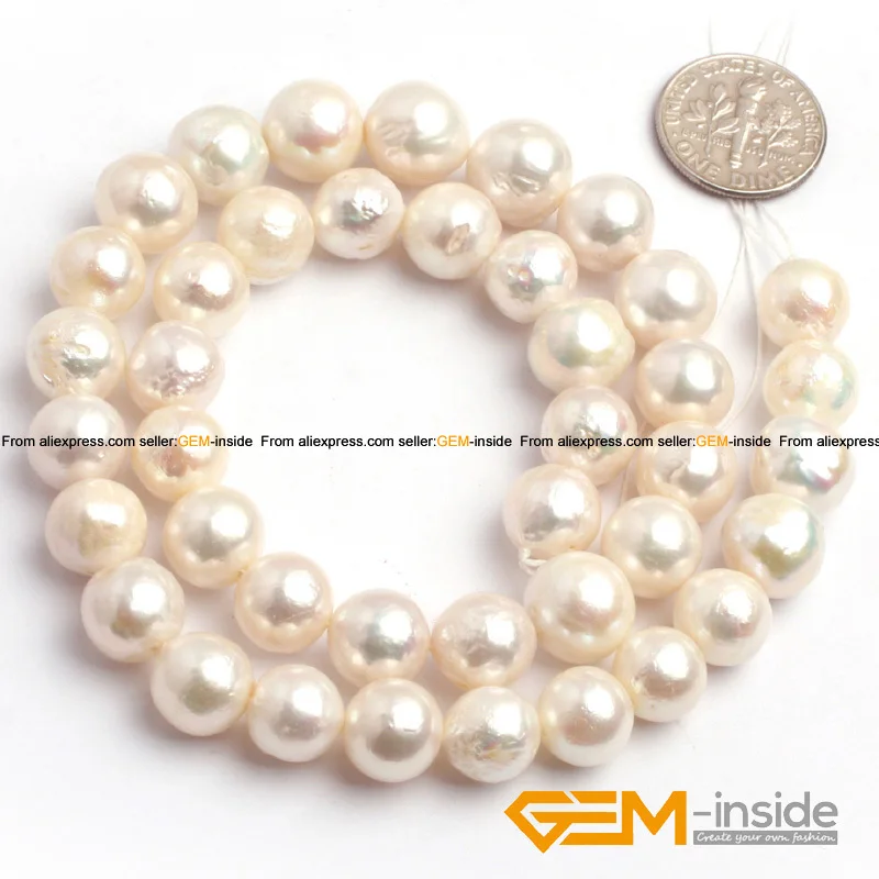 Freeform Natural Freshwater Nucleated Pearl Beads For Jewelry Making Strand 15" 
