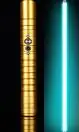 Yanqing metal lightsaber for lightsaber combat, single color led, Y2 purplecyan, only sell hilt - Цвет: goldenhilt blueled