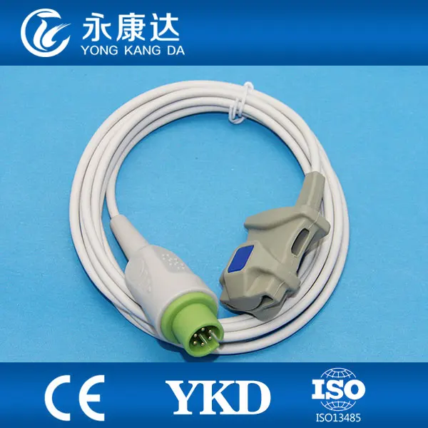 YKD Direct Reusable 3m 6pin adult soft tip spo2 sensor for Biolight 507C |