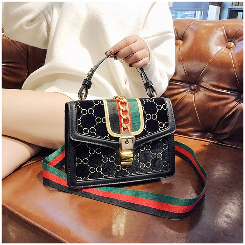 

2019 Women's Clutch Bag Fashion Brand Handbag Designer Chain Lock Casual Messenger Shoulder Bag for Girls