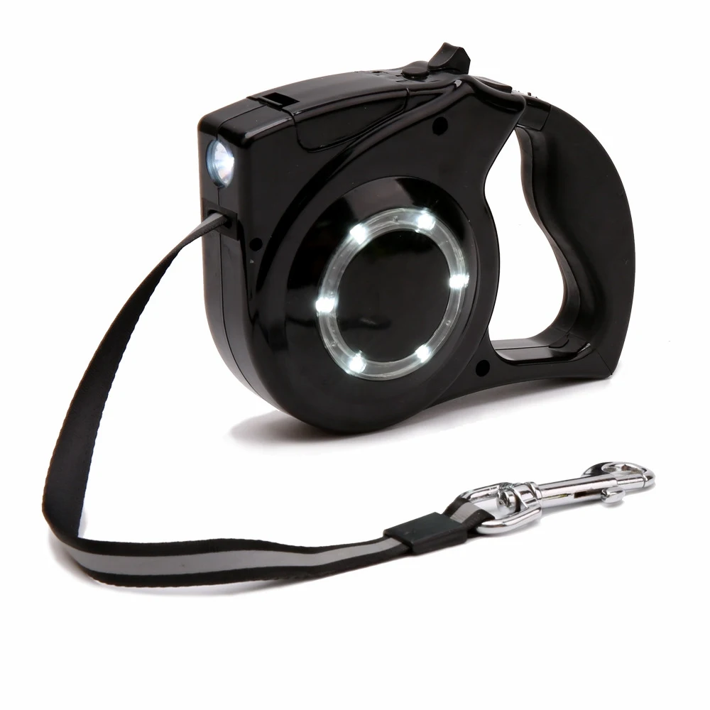 Retractable Leash for Dogs LED Light Nylon Pet Belt Reflective Dog
