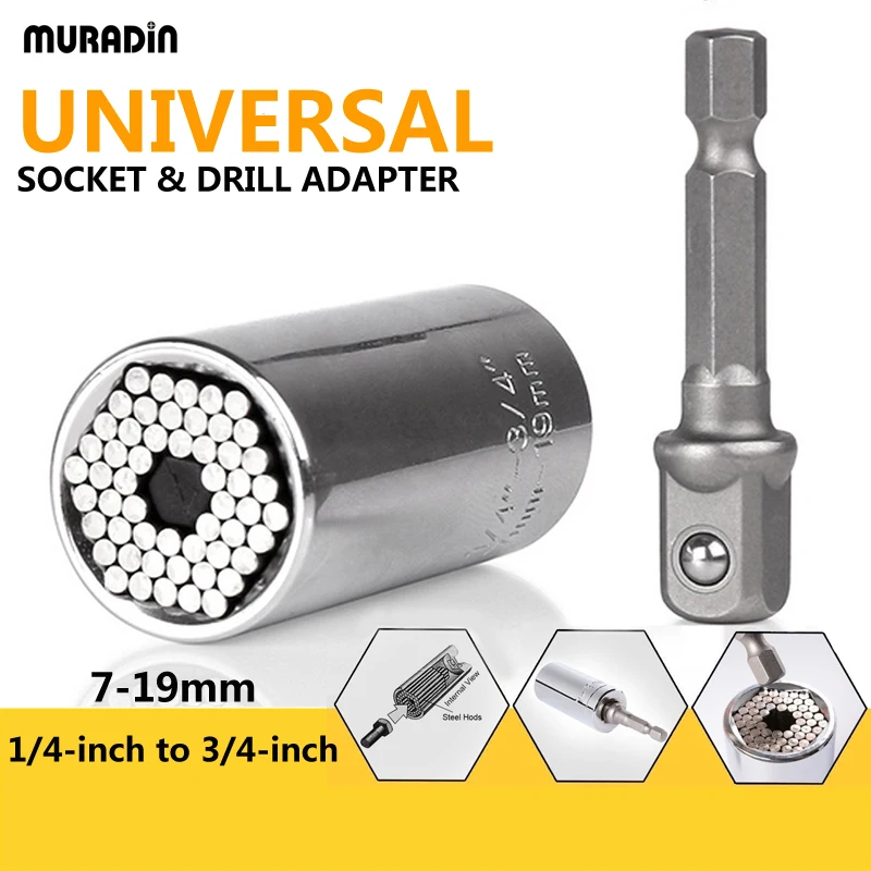 Universal Torque Socket Multifunction Magic Wrench Ratchet Bushing Car Hand Tool Repair Kit Power Drill Adapter Spanner Head Set |