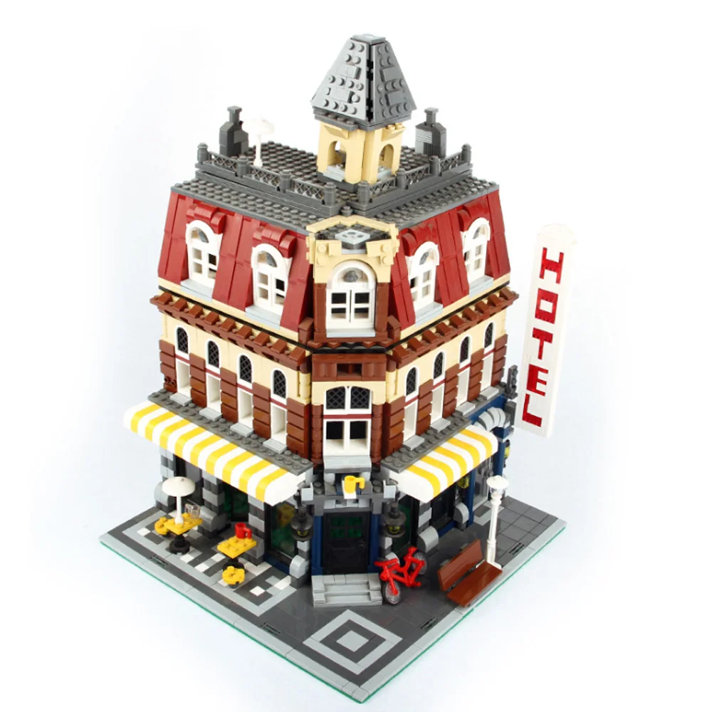 

New Lepin 15002 2133Pcs Cafe Corner Model Building Kits Blocks Kid Toy Gift brinquedos Compatible legoings 10182 Brick Toys