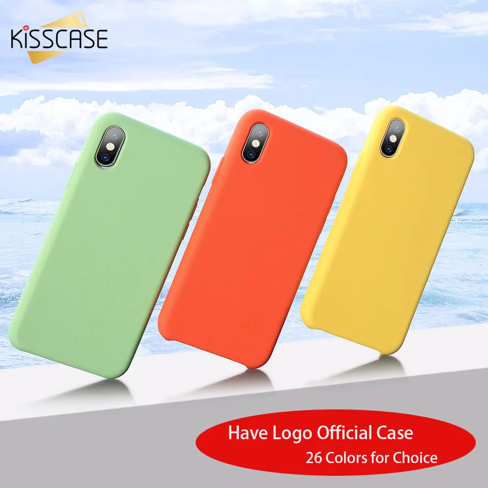 

KISSCASE Candy Color Silicone Case For iPhone X 8 7 6 6S Plus XR XS MAX Soft TPU Phone Case For iPhone 5 5S SE Back Cover Fundas
