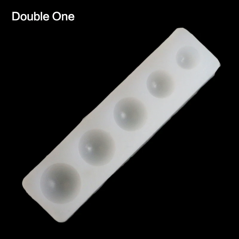 

Rectangle Shape 5 Round Space Silicone Resin Mold Jewelry Making DIY Craft Handmade White Six-block Box 1 pc 15mm