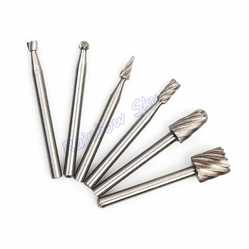 

6 Pcs Dremel Rotary Tool Mini Drill Bit Set Cutting Tools for Woodworking Knife Wood Carving Tools Kit Wood Tools Accessories
