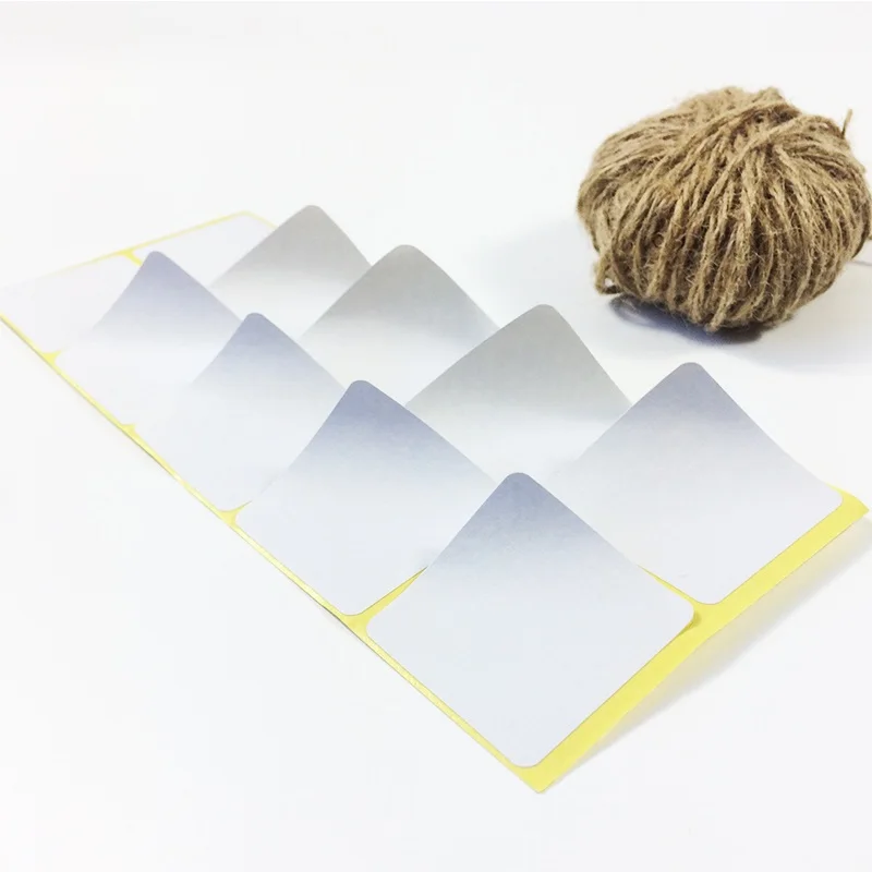 

100 Pcs/lot New White Colour Square Design Kraft Blank Sealing Sticker DIY Gift Package Label Self-adhesive Paper Stickers