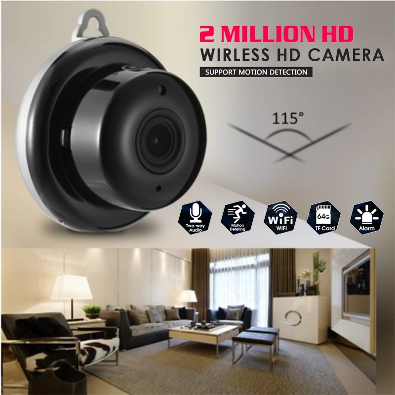

giantree Mini WIFI Camera 1080P HD Surveillance Camera Motion Detection Camera Shell Baby Monitor Ring Alarm Infrared night