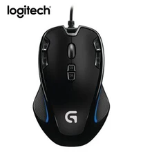 Игровая мышь logitech G300S, проводная оптическая светодиодная usb 2500, точек/дюйм, 7 огней, игровая мышь, компьютерная мышь для ноутбука, программируемые макросы