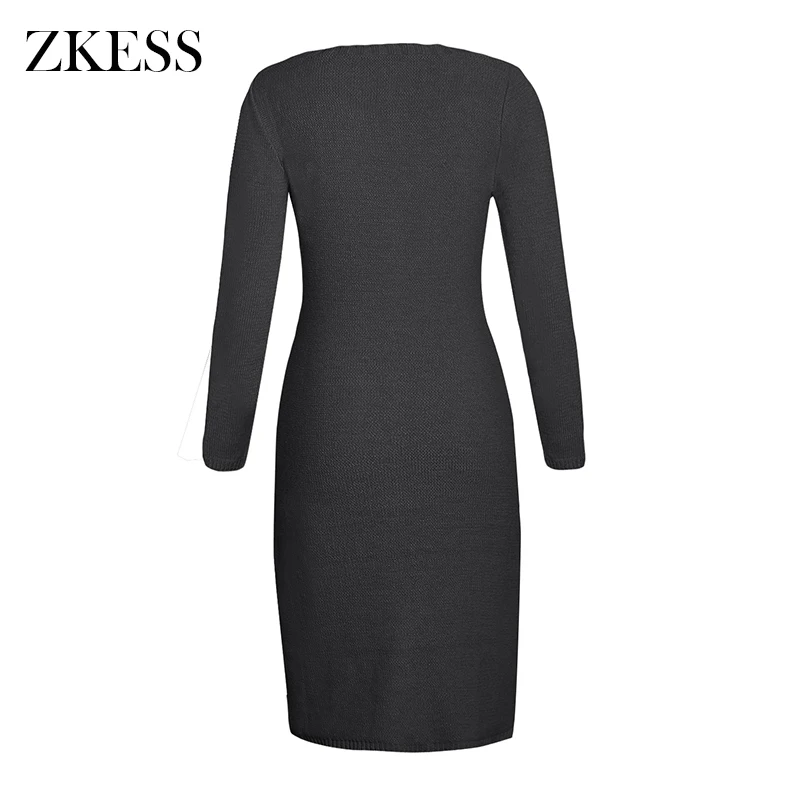 Black-Women-s-Hand-Knitted-Sweater-Dress-LC27772-2-3 