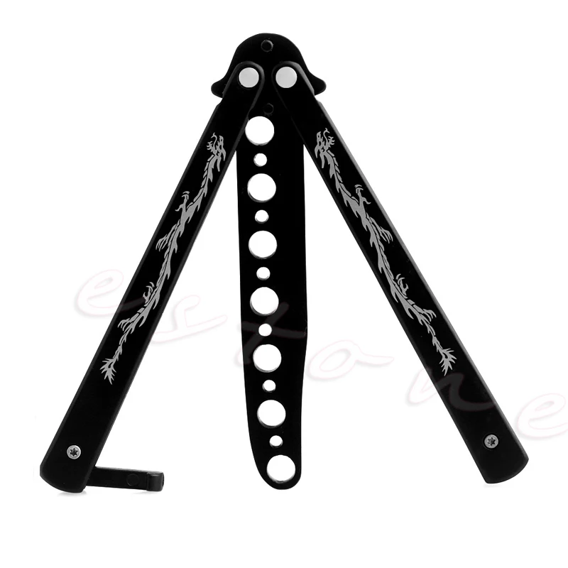 

Metal Steel Butterfly Balisong Trainer Training Knife Practice Tool With Sheat