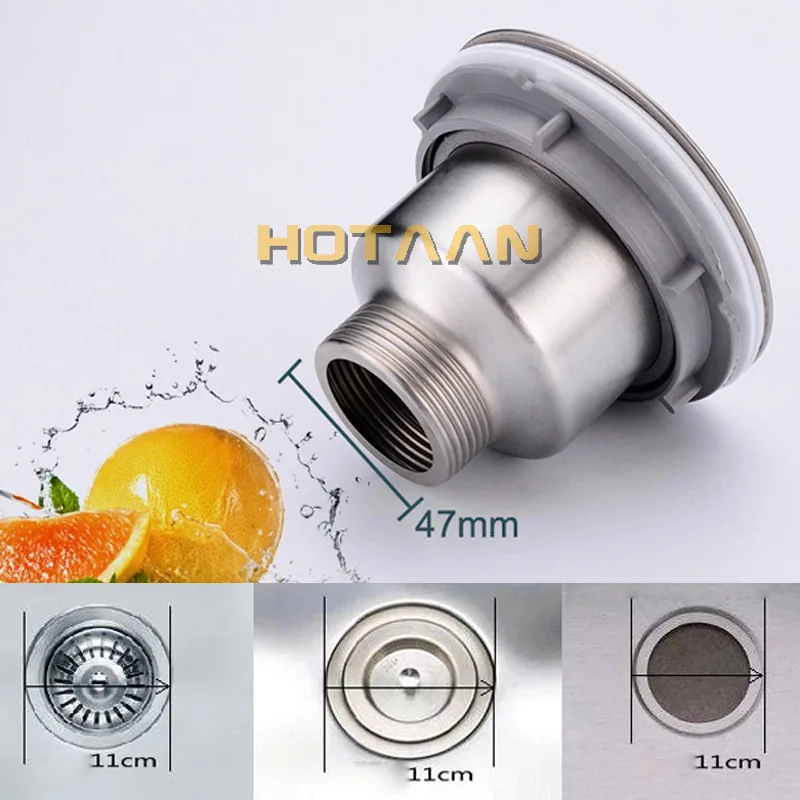 . 110mm 4.3" Kitchen Sink Basket Strainer with Cover, stainless steel kitchen sink strainer,YT-9502