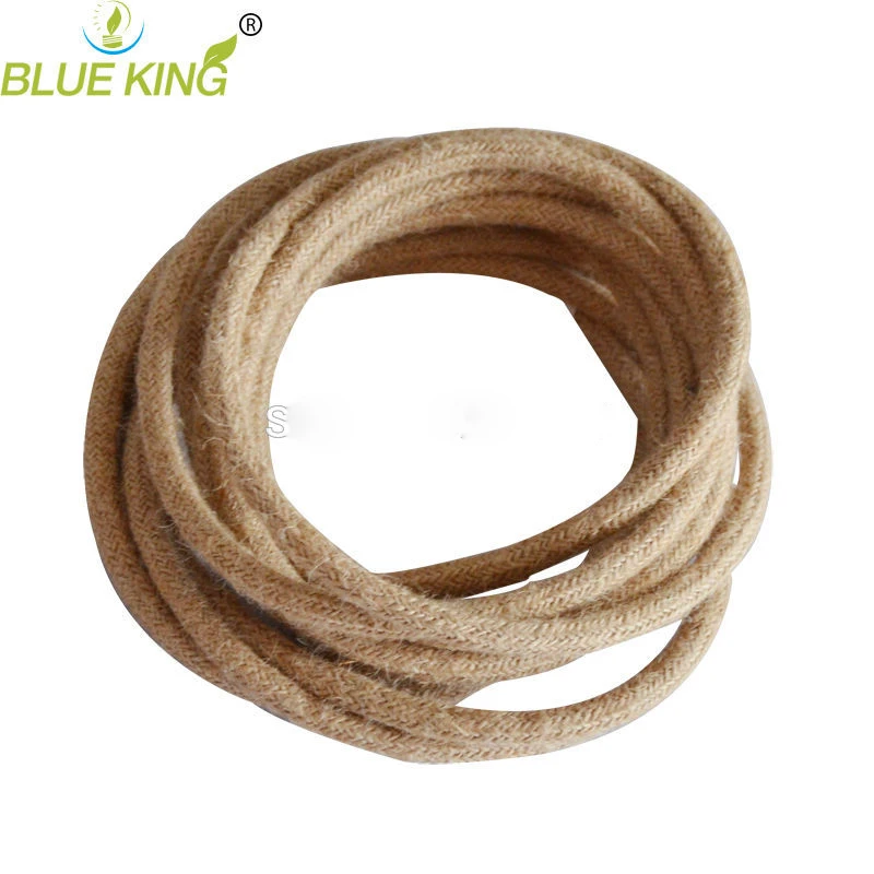 

2m 3m 4m 5m 10m vintage hemp rope electrical wire Vintage pendant light cord retro knitted DIY lights cord accessories 2*0.75mm
