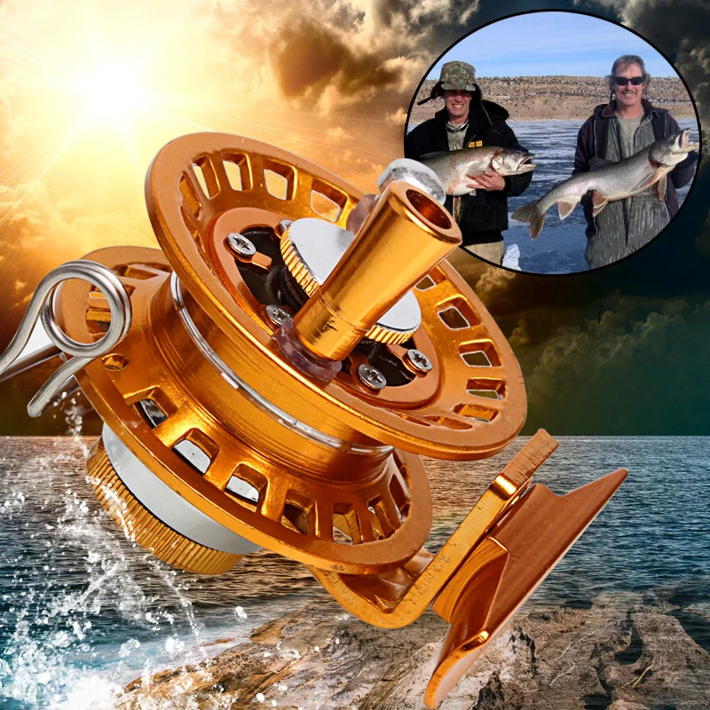 Sougayilang Mini Fishing Reel Full Metal Ultra Light Ice Fishing Reel